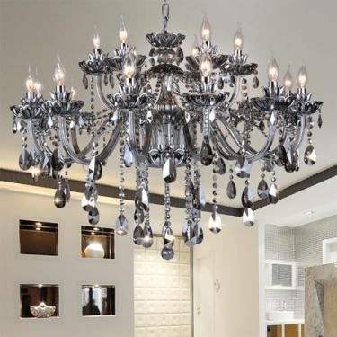Imagem de Lustre de cristal europeu de luxo para sala de estar, sala de jantar, quarto, villa, hotel, ktv, bar, lustres (8 luzes)