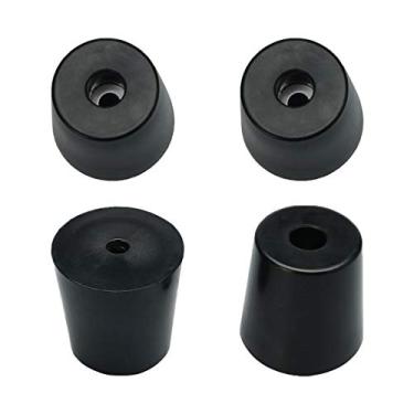 Imagem de Uxcell 4 peças de pés de borracha amortecedor pés móveis mesa mesa armário pernas almofadas antiderrapante com arruela de metal, a18102500ux1027, 40x49x50mm/1.575"x1.929"x2"(Bottom D*Top D*H)
