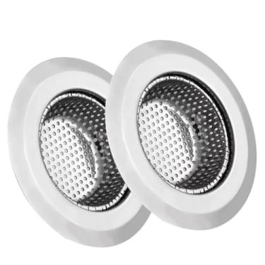 Imagem de kIt 02 Ralo de Pia em Aço Inox, 9cm de Diâmetro, 2,5cm de Altura, Resistente à Corrosão, Design Perfurado para Cozinha