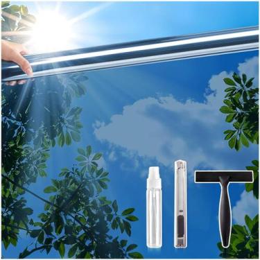 Imagem de Filme de janela Coavas One Way Privacy Reflective Mirror Blue