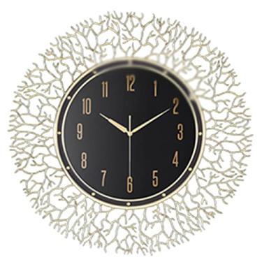 Imagem de WYUYIWH Relógio de parede estilo americano de família relógio de parede de árvore coral estilo moderno arte relógio de parede decoração de parede para cozinha, casa, escritório, sala de estar