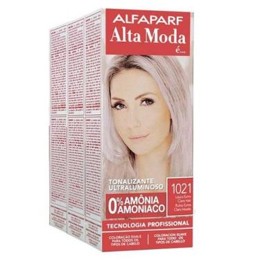 Imagem de Alta Moda Alfaparf kit c/3 Tonalizantes 1021 Louro Extra Claro Irisé 1
