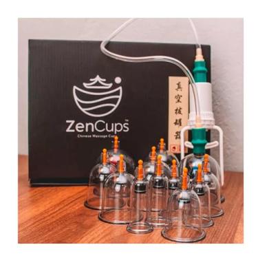 Imagem de 12 Copos Ventosa Vácuo Sucção Terapia Chinesa Premium