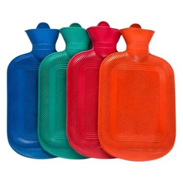 Imagem de Bolsa Térmica para Compressa Água Quente e Fria 2 Litros em Borracha Resistente Alívio de Dores, Cólicas e Lesões Musculares - Cores Diversas Enviada Conforme Estoque