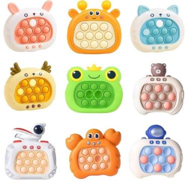 Imagem de Mini Game Pop It Eletrônico Portátil Fast Push – Jogo Interativo Educativo Anti-Stress com Luzes e Sons, Ideal para Crianças e Adultos, Treina Memória