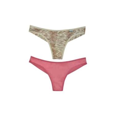 Imagem de Kit/2 Calcinha Fio Dental DelRio 57870 Feminina Fio Duplo Microfibra T