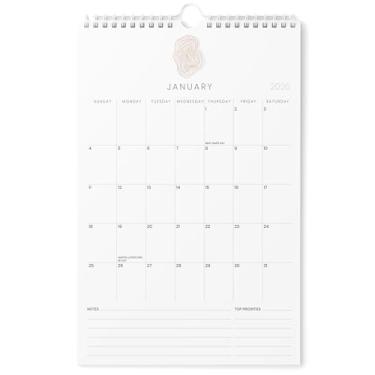 Imagem de Karto Calendário de parede 2026 - vertical 28 x 43 cm de janeiro de 2026 a junho de 2027 - Aumente sua produtividade e planejamento fácil com o calendário mensal estético - Zen