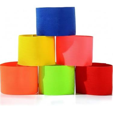 Imagem de Wrzbest Braçadeira de Capitão Futebol Futebol Rugby Capitão Braçadeiras para Jovens e Adultos, Design Antiqueda - Pacote com 6 (Multicolorido/Não C)