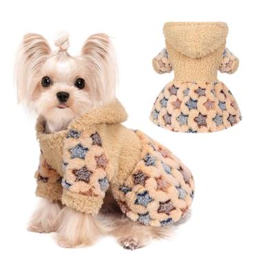 Imagem de Moletom com capuz para cães, roupas de inverno para cães pequenos, meninos, meninas, animais de estimação, casacos de cachorro para clima frio, moletom para cachorro de outono para chihuahua Yorkie