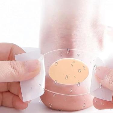 Imagem de 20 peças de almofadas de calcanhar autoadesivas para mulheres, homens, protetores de calcanhar de gel, à prova d'água, antiespuma, para cuidados com os pés (oval)