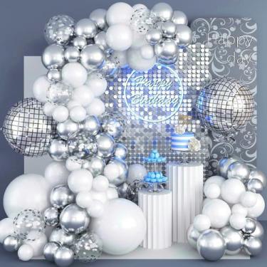 Imagem de Kit Disco Ball Arch Jobkoo com espelho prateado metálico 4D de 56 cm