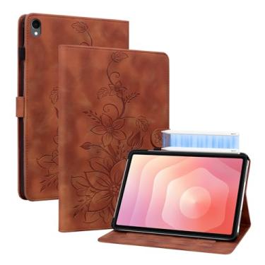 Imagem de KEFBWAO Capa para Samsung Galaxy Tab S11 2025 11 polegadas SM-X736B/SM-X730, capa de couro PU premium com fecho magnético com suporte para caneta S, marrom