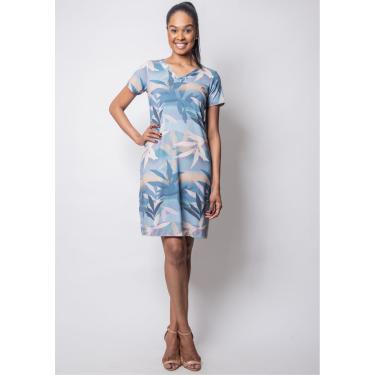 Imagem de Vestido Pau a Pique Estampado Azul