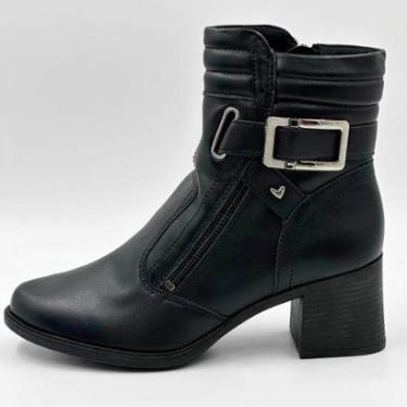 Imagem de Bota Mississipi Cano Curto Salto Bloco Médio Feminina-Feminino