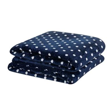 Imagem de Manta Flannel Poá Solteiro Antialérgica Inverno Macio Quente