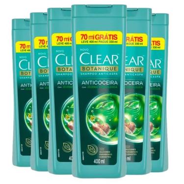 Imagem de Kit Shampoo Clear Anticaspa Anticoceira Leve 400ml Pague 330ml 6 Unida