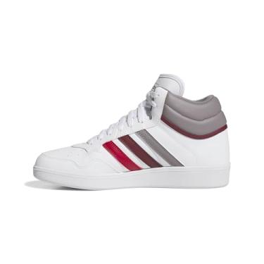 Imagem de adidas Tênis unissex adulto Hoops 4.0 cano médio, EU, Branco/Óxido Taupe/Vermelho Sombra, 12 Women/11 Men