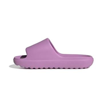 Imagem de adidas Sandália unissex Adilette Lumia Slide para adultos, Roxo preloved/Preloved Purple/Preloved Purple, 12 Women/11 Men