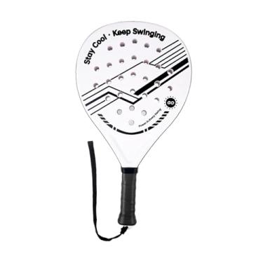 Imagem de oshhni Raquete de Padel, Raquete de Tênis, Bom Controle de Bola, Equipamento Físico para Iniciantes, Ideal para Jardim, Escola e Campo Esportivo, Crianças, Preto E Branco