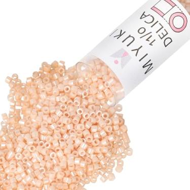 Imagem de Ceilão pêssego claro opaco (Db1532) Delica Myiuki 11/0 contas de semente tubo de 7,2 gramas aproximadamente 1400 contas por Delica 11/0 tubo por Miyuki