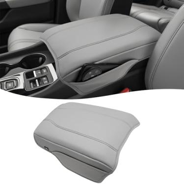 Imagem de KBH Capa de apoio de braço para console central para Honda Pilot 2023-2026, Ridgeline 2024 2025, passaporte 2024-2026, protetor de tampa do console médio, couro de vinil, antiarranhões, cinza