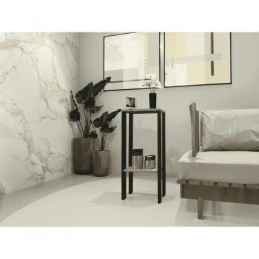 Imagem de Mesa Alta Mesa De Canto Mesa De Apoio Mesa De Bebedouro Mesa Lateral Preto E Cinza