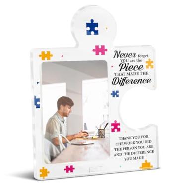 Imagem de QYCFDXD Porta-retrato de agradecimento da equipe, presente de aposentadoria de agradecimento de despedida para colegas de trabalho, líder de equipe, funcionário, porta-retratos de acrílico, 10 x 15 cm
