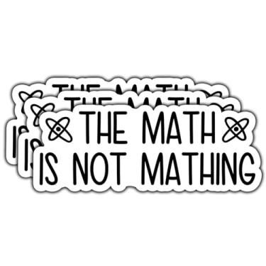 Imagem de (3 peças) Adesivo The Math is Not Mathing com citação engraçada adesivos de meme à prova d'água adesivo de vinil para livros, laptops, telefone, garrafas de água, copo Kindle de 7,6 cm
