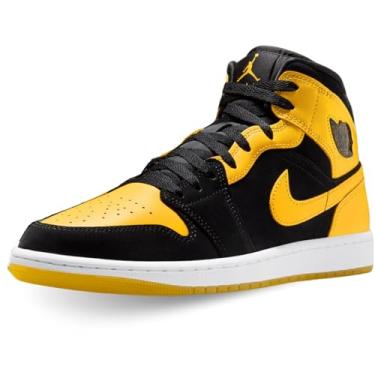 Imagem de Nike Tênis masculino Air Jordan 1 Mid, Preto/Milho universitário - branco, 44