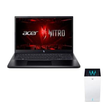 Imagem de Notebook Gamer Acer Nitro V15 Core i5-13420H 8GB 512GB RTX 3050 15.6 Linux&quot; + Roteador Predator Connect T7