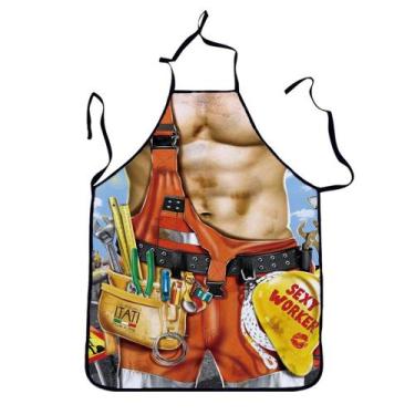 Imagem de Avental Funny Sexy Worker Muscle Print para homens e mulheres - yiweis