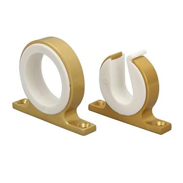 Imagem de Fafeicy Rack de Vara de Pesca Horizontal, 2 Pacotes, Suporte de Alumínio para Varas de Pesca Com Anel de Travamento para Barcos, Caminhões, Rvs, Carros (Ouro)