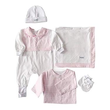 Imagem de Saída Maternidade 5 Peças Boston Rosa - Tamanho Único, Biramar Baby, Rosa