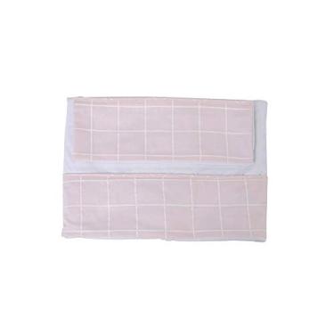 Imagem de Jogo de Lençol para Berço 3 Peças Percal 180 Fios Boston Rosa - Biramar Baby