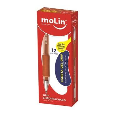 Imagem de Molin Caneta Gel Grip - 0,7mm - Cor Chocolate - Caixa com 12 Unidades
