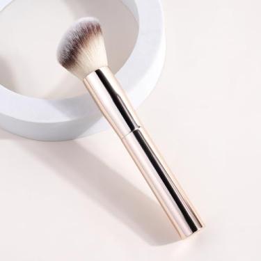 Imagem de 1 pincel de maquiagem facial, adequado para contorno e blush, cria um visual perfeito de maquiagem impecável (ouro)
