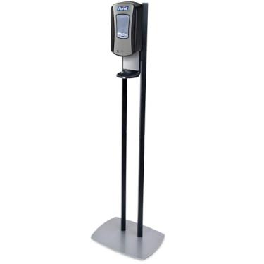 Imagem de PURELL LTX-12 Dispenser Floor Stand, Chrome and Black Stand with PURELL LTX-12 Hand Sanitizer Dispenser (Pack of 1) - 7028-DS