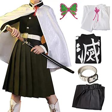 Imagem de Tkieio Tanjiro Cosplay Fantasia Kochou Roupa Cosplay Quimono Uniforme Fantasia Encontro Conjunto Completo (Tsuyuri Kanao, 2GG)
