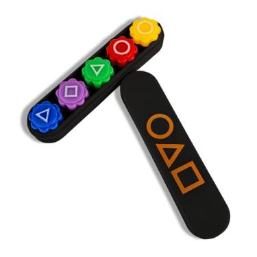 Imagem de frolusian Gonggi Game,Gonggi Weighted Korean Game,5 Premium Marbles + Box, Traditional Toss & Catch Dexterity Training, Suitable for Family Gatherings and Social use(Black)