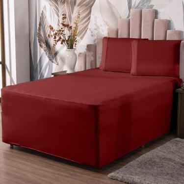 Imagem de Jogo De Lençol Luva Solteiro Conjugada Colchão Box Malha 2P - Ametista