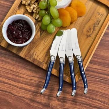 Imagem de Lets Eat It, Faqueiros, Kits de Facas, Colheres, Espátulas e Saca-Rolhas – Variações de Cores e Modelos Laguiole (Azul Marinho, Kit 4 Espátulas Patê)