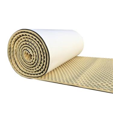 Imagem de Painéis autoadesivos de espuma à prova de som, espuma acústica para caixa de ovos, painéis de parede à prova de fogo de alta densidade à prova de som (espessura: 50 mm/5.1 cm, off-white)