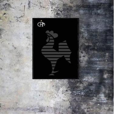 Imagem de Quadro Decorativo Galo Volpi Fundo Preto - Quadros On-Line