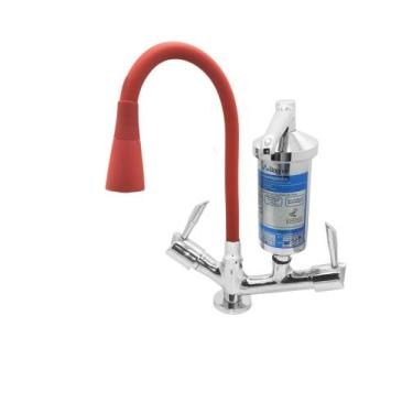 Imagem de Torneira Filtro Conic Vermelha Com Copo Metal C61 Mesa 1/4 - Bognar