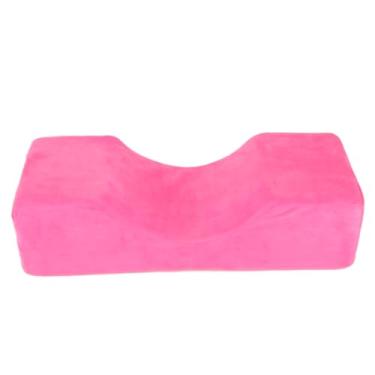 Imagem de Travesseiro elástico macio para extensão de cílios em formato de U, salão de beleza, enxerto de cílios, esponja confortável de alta resiliência, núcleo interno rosa rosa vermelha, (Rosa Vermelha)