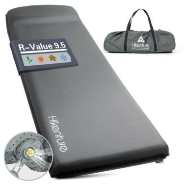 Imagem de Colchón Autoinflable para Acampar Hikenture de 7,6 cm con Almohada