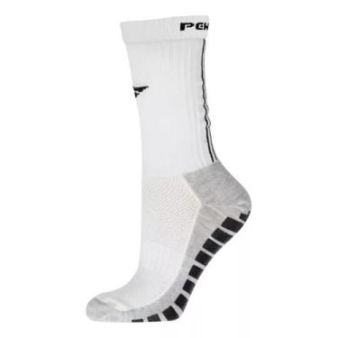 Imagem de Meia antiderrapante adulto 39-44 futebol perf grip penalty, Branco, Pr