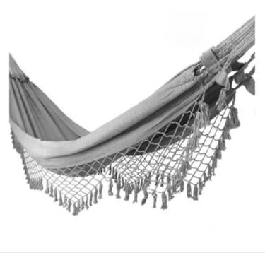 Imagem de Rede de descanso casal luxo decorativa diversas, Peça de Destaque para Interiores, Varandas Gourmet e Ambientes Exclusivos(neblina com cru mesclado)