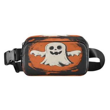 Imagem de CEBUGI Pochetes de caminhada para homens e mulheres, moda Halloween Boo resistente à água com cinto ajustável para treino, viagem, corrida