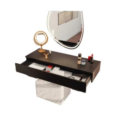 Imagem de Penteadeira Com Gavetas Para Montagem Na Parede – CorrediçAs TelescóPicas, MóVel De Banheiro E Escrivaninha(Preto)